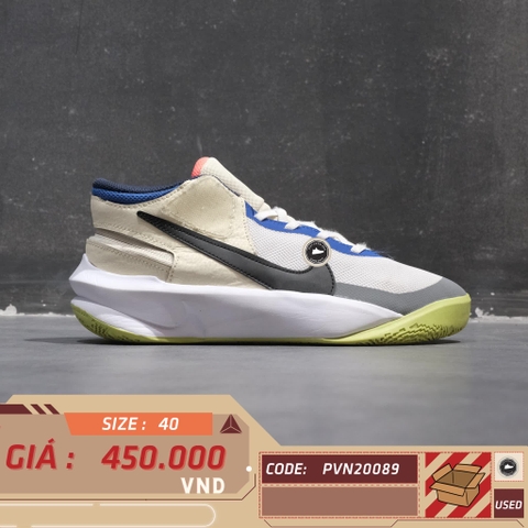 NIKE TEAM HUSTLE D10 FLYEASE “WHITE MULTI-COLOR” FB1395-101 SIZE 40 GIÀY 2HAND CHÍNH HÃNG PVN20089