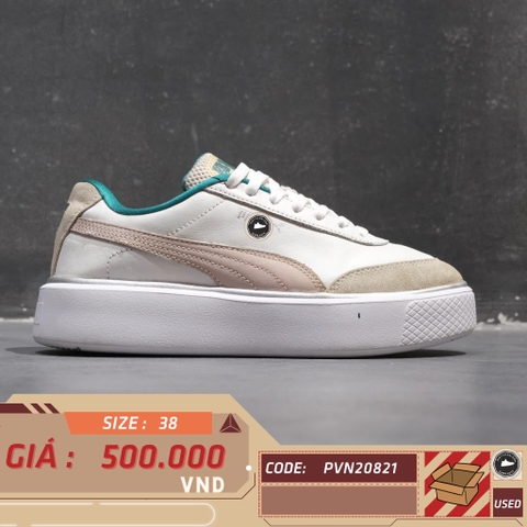 PUMA OSLO MAYA FOR CASUAL SHOES WHITE/PINK 375059-01 SIZE 38 GIÀY 2HAND CHÍNH HÃNG PVN20821