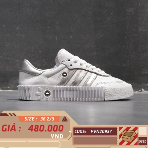 ADIDAS SAMBAROSE CLOUD WHITE SILVER EE9017 SIZE 36 2/3 GIÀY 2HAND CHÍNH HÃNG PVN20957