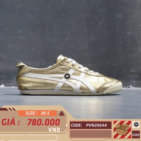ONITSUKA TIGER MEXICO 66 GOLD /WHITE THL7C2 SIZE 39.5 GIÀY 2HAND CHÍNH HÃNG PVN20644