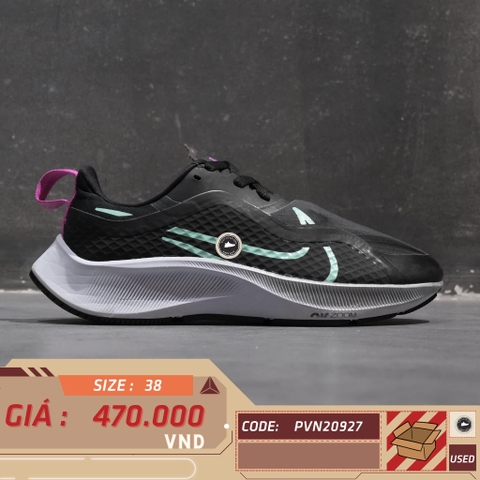 NIKE AIR ZOOM PEGASUS 37 SHIELD 'BLACK AURORA GREEN' CQ8639 003 SIZE 38 GIÀY 2HAND CHÍNH HÃNG PVN20927