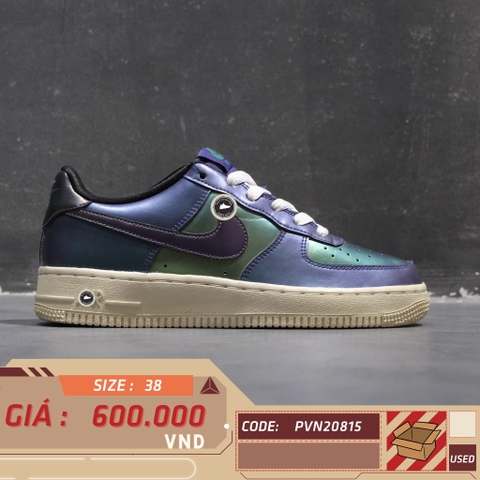 NIKE AIR FORCE 1 LOW LV8 GS 'PURPLE NEPTUNE GREEN' 849345 500 SIZE 38 GIÀY 2HAND CHÍNH HÃNG PVN20815