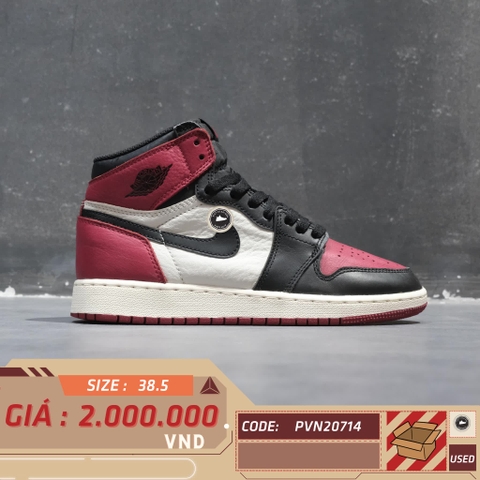 NIKE AIR JORDAN 1 RETRO HIGH OG 'BRED TOE' 575441-610 SIZE 38.5 GIÀY 2HAND CHÍNH HÃNG PVN20714