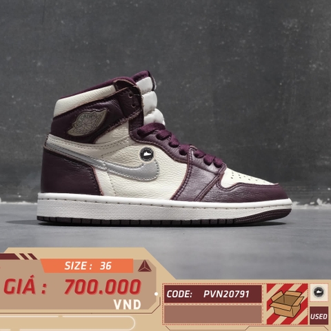 JORDAN 1 RETRO HIGH OG 'BORDEAUX' 555088-611 SIZE 36 GIÀY 2HAND CHÍNH HÃNG PVN20791