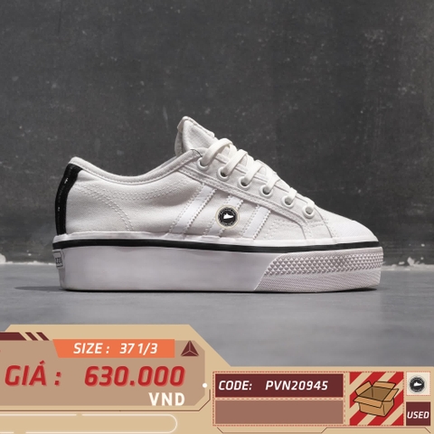 adidas Nizza Platform Lo Parley White Black GW3870 SIZE 37 1/3 GIÀY 2HAND CHÍNH HÃNG PVN20945