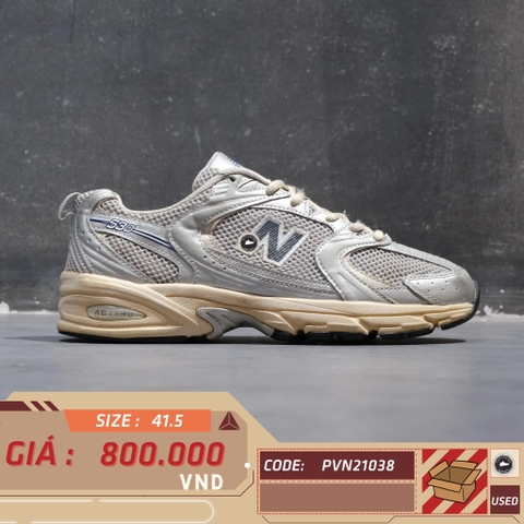 NEW BALANCE 530 'SILVER METALLIC & MOONBEAM' MR530VS SIZE 41.5 GIÀY 2HAND CHÍNH HÃNG  PVN21038