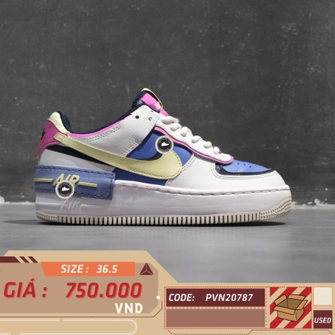 NIKE AIR FORCE 1 SHADOW 'SAPPHIRE' CJ1641 100 SIZE 36.5 GIÀY 2HAND CHÍNH HÃNG PVN20787