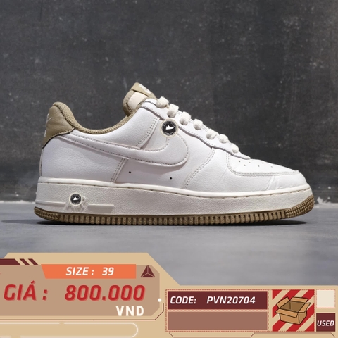 NIKE AIR FORCE 1 LOW WHITE TAUPE DR9867 100 SIZE 39 GIÀY 2HAND CHÍNH HÃNG PVN20704