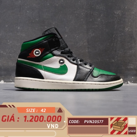 Air Jordan 1 Mid Green Toe 554724 067 SIZE 42 GIÀY 2HAND CHÍNH HÃNG PVN20577