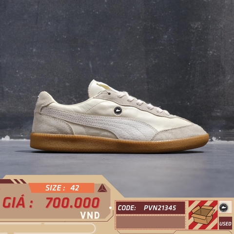 Puma Liga Leather Beige 364597 01 SIZE 42 GIÀY 2HAND CHÍNH HÃNG PVN21345