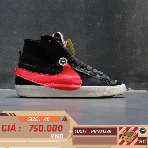 Nike Blazer Mid '77 Jumbo 'Black Bright Crimson' DD3111 001 SIZE 40 GIÀY 2HAND CHÍNH HÃNG PVN21239