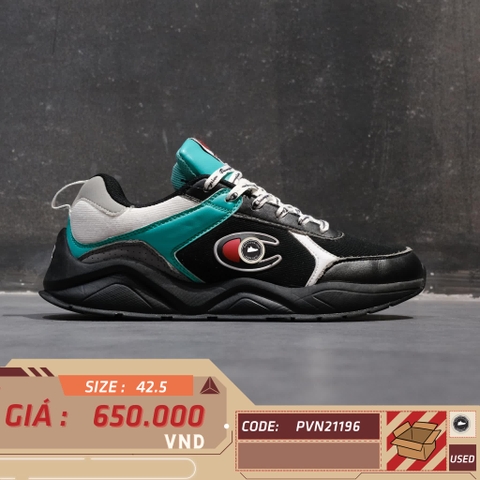 Champion 93 Eighteen Block Black Green Men CM100117Y SIZE 42.5 GIÀY 2HAND CHÍNH HÃNG PVN21196
