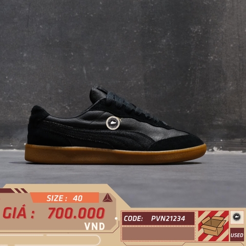 PUMA Liga Leather Retro Shoe Black 364597 02 SIZE 40 GIÀY 2HAND CHÍNH HÃNG PVN21234