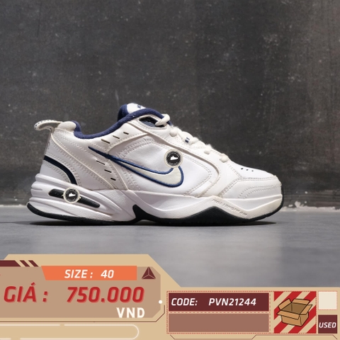 Nike Air Monarch IV 'White Navy' 415445 102 SIZE 40 GIÀY 2HAND CHÍNH HÃNG PVN21244