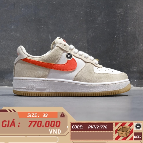 NIKE AIR FORCE 1 LOW FIRST USE CREAM (W) DA8302 101 SIZE 39 GIÀY 2HAND CHÍNH HÃNG PVN21776