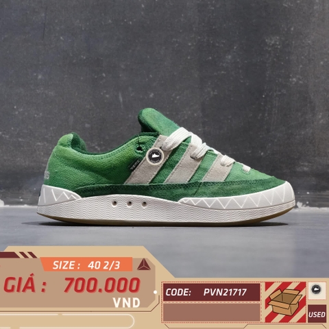 ADIDAS ORIGINALS ADIMATIC HEMP 'GREEN' HQ6908 SIZE 40 2/3 GIÀY 2HAND CHÍNH HÃNG PVN21717