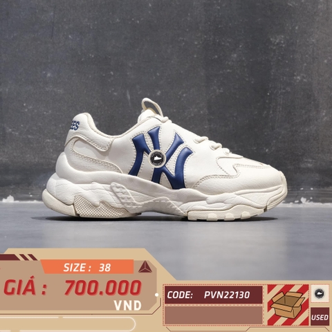 Giày MLB Chunky Bigball Window New York Yankees White 3ASHBCW3N SIZE 38 GIÀY 2HAND CHÍNH HÃNG PVN22130