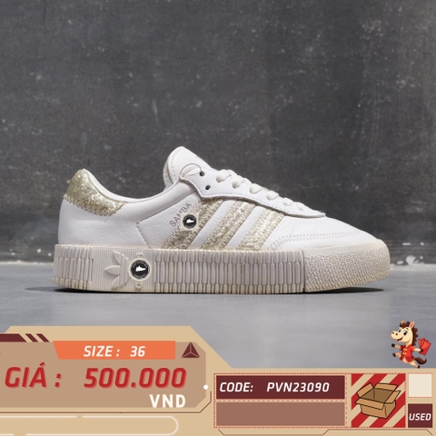 🔥 ADIDAS SAMBAROSE ‘WHITE SILVER’ – SIZE 38 – PVN23090 – CHÍNH HÃNG