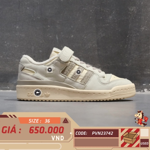 🔥 ADIDAS FORUM 84 LOW “LINEN GREEN / CREAM WHITE / METAL GREY” – SIZE 36 2/3 – PVN23725 – CHÍNH HÃNG