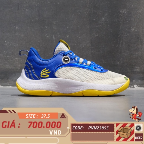 🔥 Giày Under Armour Curry 3Z6 ‘Warriors Home’ 3025090‑103 – SIZE 37.5 – PVN23855 – CHÍNH HÃNG