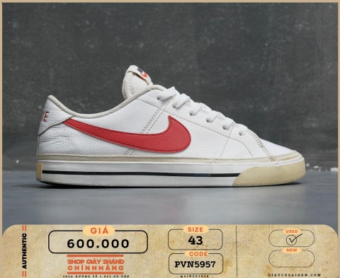 Giày 2hand Nike Court Legacy White University Red CU4150-105 - 5957