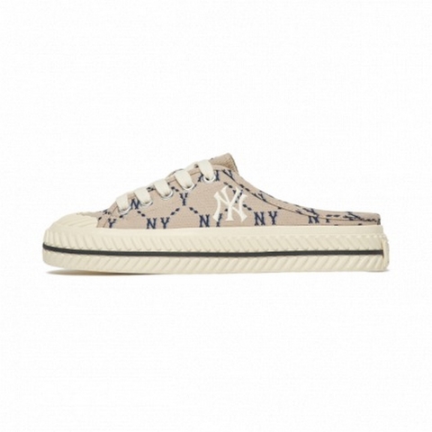 (MỚI CHÍNH HÃNG) MLB Mule Dia Monogram Beige New York 3AMUMDA2N-50BGS