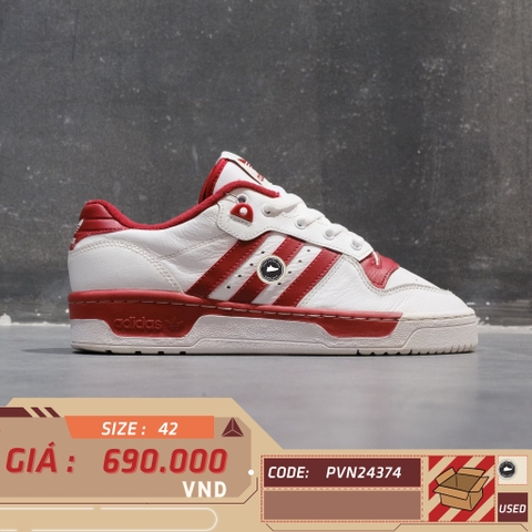 Adidas Rivalry Low Cloud White Active Maroon - EE4967 - Size 42 - GIÀY 2HAND CHÍNH HÃNG PVN24374
