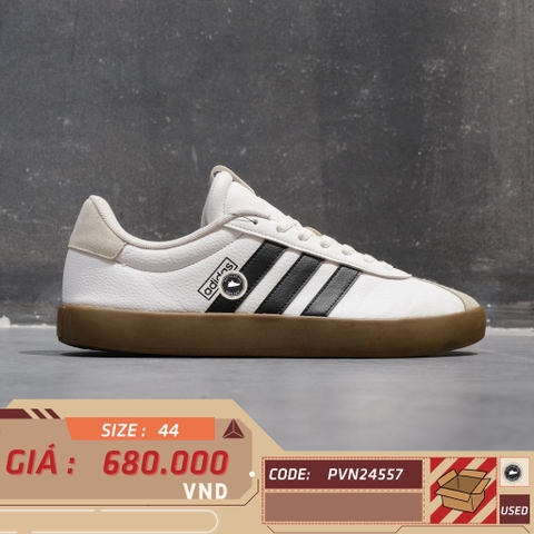 Adidas VL Court 3.0 White Black Gum - ID6285 - Size 44 - GIÀY 2HAND CHÍNH HÃNG PVN24557