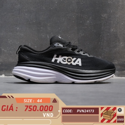 Hoka Bondi 8 Black White - 1127953 BWHT - Size 44 - GIÀY 2HAND CHÍNH HÃNG PVN24173