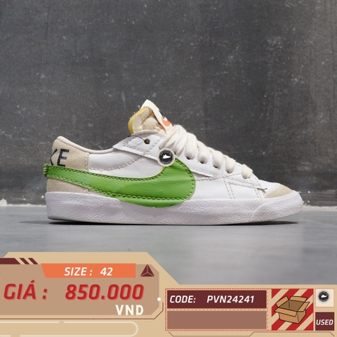 Nike Blazer Low '77 Jumbo White Chlorophyll - DV9122 131 - Size 42 - GIÀY 2HAND CHÍNH HÃNG PVN24241