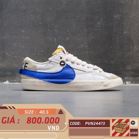 Nike Blazer Low '77 Jumbo White Old Royal - DQ8768 100 - Size 40.5 - GIÀY 2HAND CHÍNH HÃNG PVN24473