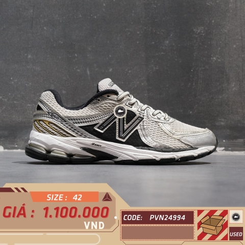 New Balance 860v2 White Black Silver - ML860XD - Size 42 - GIÀY 2HAND CHÍNH HÃNG PVN24994