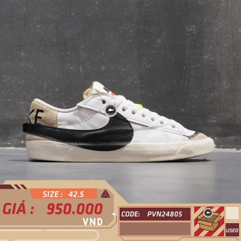 Nike Blazer Low '77 Jumbo White Black - DN2158 101 - Size 42.5 - GIÀY 2HAND CHÍNH HÃNG PVN24805