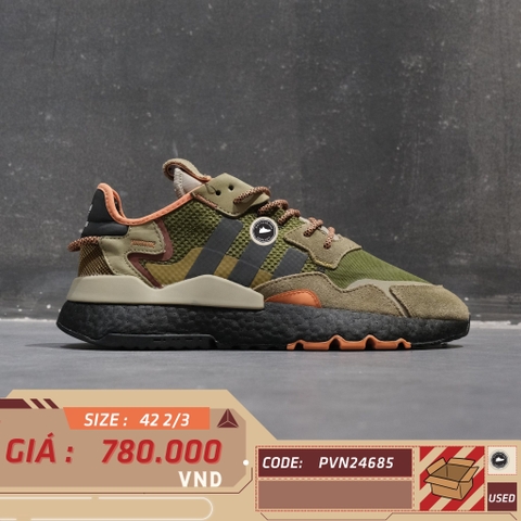 Adidas Nite Jogger Brown Dark Green - GY0018 - Size 42 2/3 - GIÀY 2HAND CHÍNH HÃNG PVN24685
