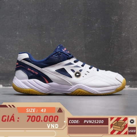 [Giày Pickleball/Cầu lông] Victor SH-A170 White Navy - SH-A170 - Size 43 - GIÀY 2HAND CHÍNH HÃNG PVN
