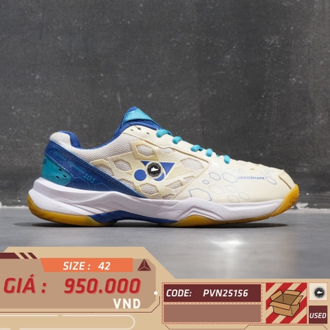 Yonex Power Cushion SHB101CR Trắng Xanh - SHBCR101CR TRẮNG XANH - Size 42 - GIÀY 2HAND CHÍNH HÃNG PVN25156