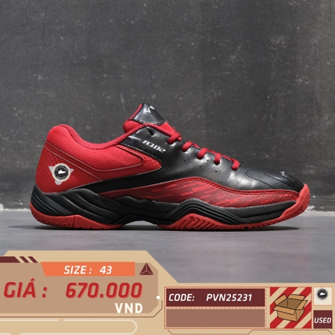GIÀY CẦU LÔNG VICTOR A102CD - ĐEN ĐỎ - Size 43 - GIÀY 2HAND CHÍNH HÃNG PVN25231
