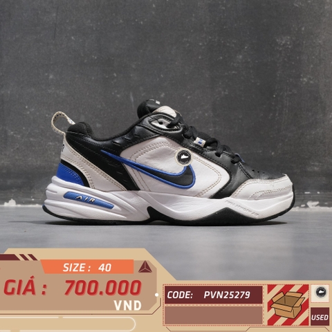 Giày Pickleball Nike Air Monarch IV White Black Royal Blue - 415445-101 - Size 40 - GIÀY 2HAND CHÍNH HÃNG PVN25279