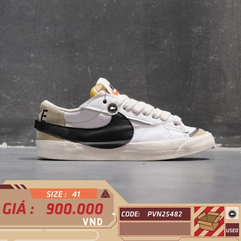 Nike Blazer Low '77 Jumbo White Black - DN2158-101 - Size 41 - GIÀY 2HAND CHÍNH HÃNG PVN25482