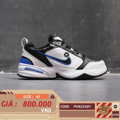 Nike Air Monarch IV White Black Royal Blue - 415445-102 - Size 41 - GIÀY 2HAND CHÍNH HÃNG PVN25401