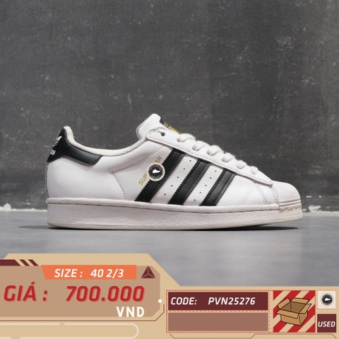 giay-thoi-trang Adidas Superstar White Black Gold - C77124 - Size 40 2/3 - GIÀY 2HAND CHÍNH HÃNG PVN25276