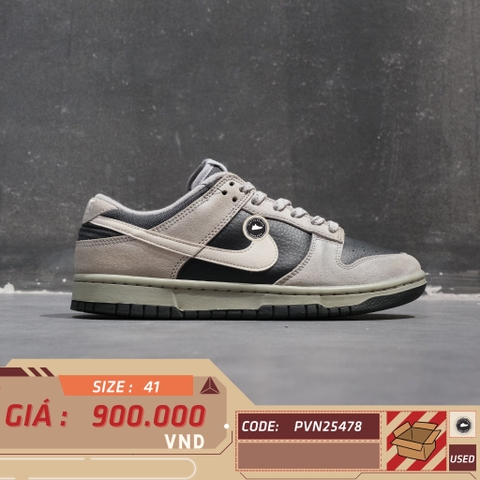 Nike Dunk Low Light Bone Black - DZ2538-001 - Size 41 - GIÀY 2HAND CHÍNH HÃNG PVN25478