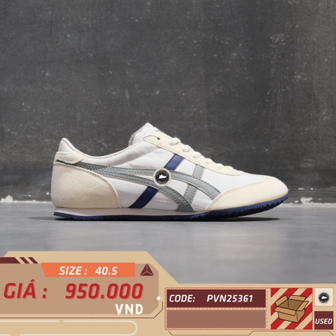 Onitsuka Tiger Serrano White Directoire Blue - 1183B400-100 - Size 40.5 - GIÀY 2HAND CHÍNH HÃNG PVN25361