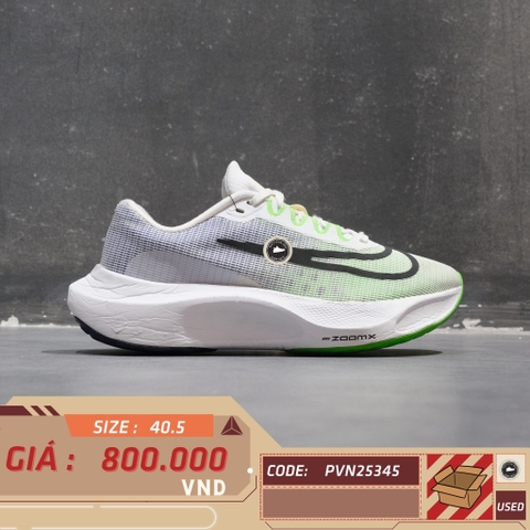 Nike Zoom Fly 5 White Green Strike Blue - DM8968-101 - Size 40.5 - GIÀY 2HAND CHÍNH HÃNG PVN25345
