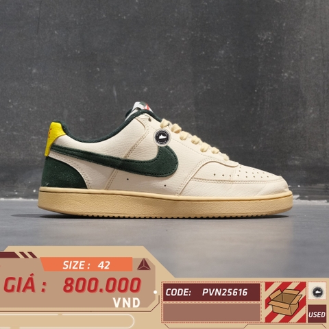 Nike Court Vision Low 'Sail Pro Green' - FD0320-133 - Size 42 - GIÀY 2HAND CHÍNH HÃNG PVN25616