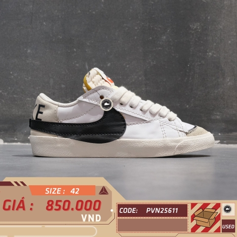 Nike Blazer Low '77 Jumbo White Black - DN2158-101 - Size 42 - GIÀY 2HAND CHÍNH HÃNG PVN25611