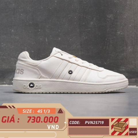 Adidas Hoops 2.0 Low 'Cloud White Grey' - DB1085 - Size 45 1/3 - GIÀY 2HAND CHÍNH HÃNG PVN25719