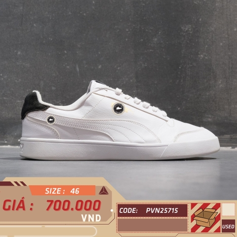 Puma Shuffle White Black Gold - 309668-01 - Size 46 - GIÀY 2HAND CHÍNH HÃNG PVN25715