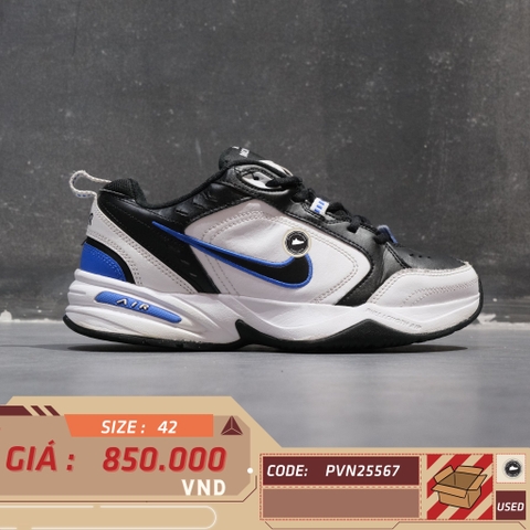 Nike Air Monarch IV 'Black White Royal' - 415445-002 - Size 42 - GIÀY 2HAND CHÍNH HÃNG PVN25567
