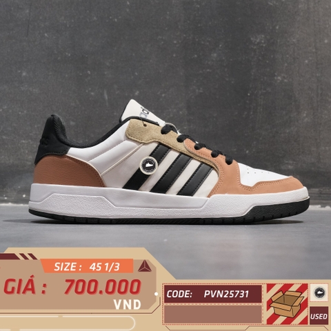 adidas Hoops 3.0 Low White Black Wonder Beige - IE3905 - Size 45 1/3 - GIÀY 2HAND CHÍNH HÃNG PVN25731